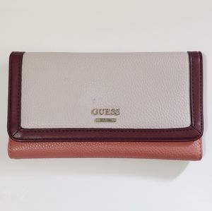 GUESS Color Block Trifold Wallet